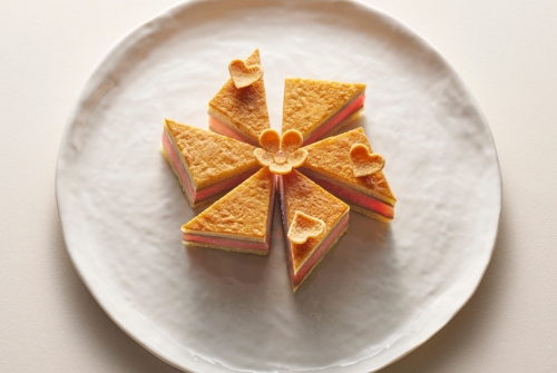 Gâteau glacé noisette orange - Recette Valrhona Selection