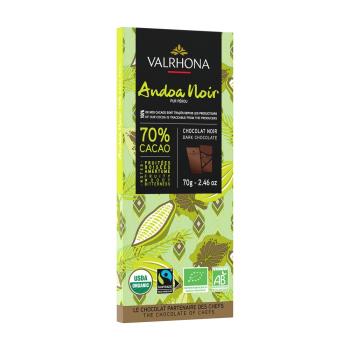 tablette chocolat noir bio andoa 70 par valrhona