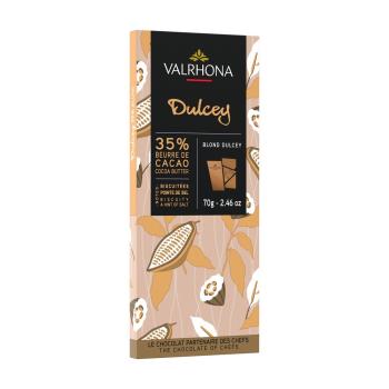 tablette chocolat couleur blonde dulcey 35 par valrhona