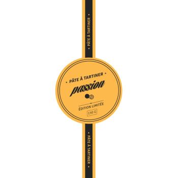 Etiquette pate a tartiner passion par Valrhona