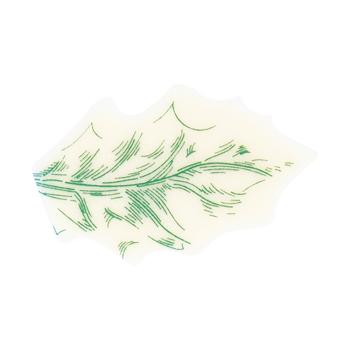 decor feuille houx moderne verte petite par chocolatree