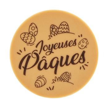decor rond joyeuses paques oeufs dulcey par chocolatree