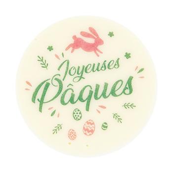 decor rond joyeuses paques lapin oeufs par chocolatree