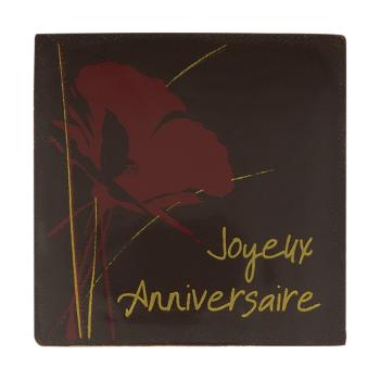 carre fleur j. anniversaire par chocolatree