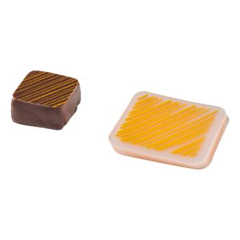 transfert bonbon rayures jaune par chocolatree