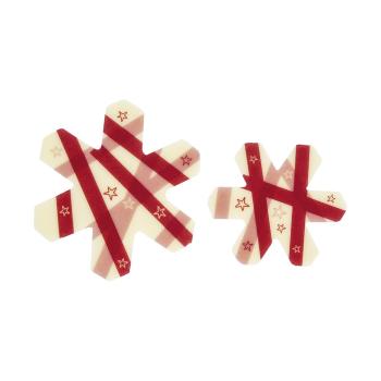 decor flocons rouges 2 tailles par chocolatree