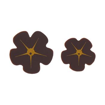 decor fleur noir jaune 2 tailles par chocolatree