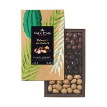 amandes noisettes enrobees chocolat noir lait dulcey par valrhona