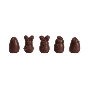 assortiment animaux paques chocolat noir par valrhona