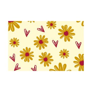 decor transfert fleurs jaunes par chocolatree