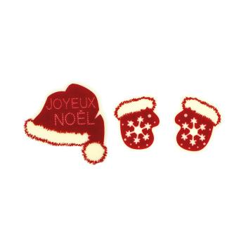 decor bonnet gants joyeux noel par chocolatree