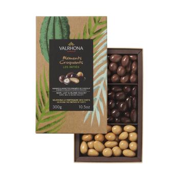 amandes noisettes enrobees chocolat noir lait dulcey par valrhona