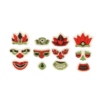 decor visages tiki blanc 4 modeles par chocolatree