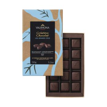 coffret 15 bonbons chocolat noir 150 g par valrhona