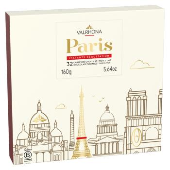coffret paris 32 carres 160 g par valrhona