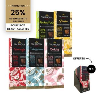 promotion tablettes grands crus 5 cartons par valrhona