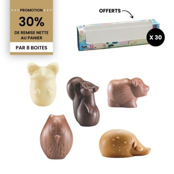 colis animaux foret 8 boites par valrhona