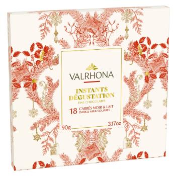 coffret 18 carres noel 2025 par valrhona
