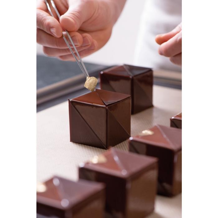 cube inox - 5 cm par valrhona