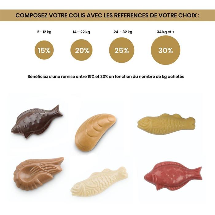 friturechocolat blanc ivoire inspiration passion 6 formes par valrhona