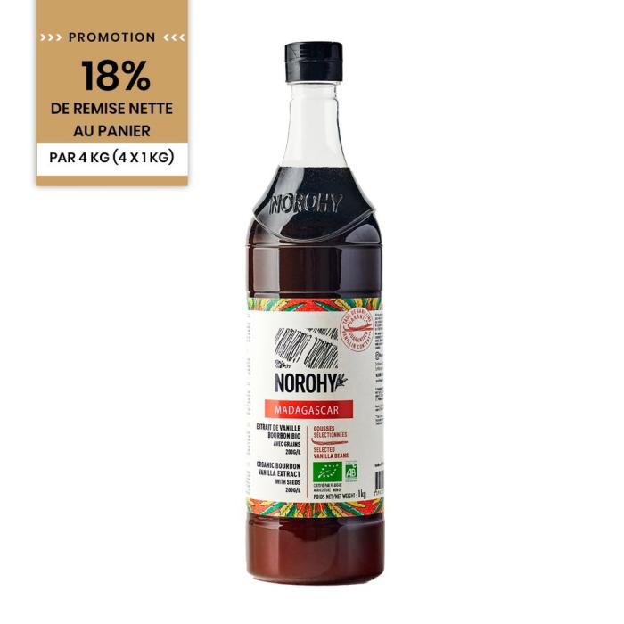 promotion extrait vanille bourbon bio 200g l par norohy