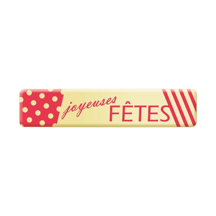 rectangle joyeuses fetes fuchsia par chocolatree