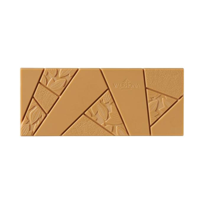 tablette chocolat couleur blonde dulcey 35 par valrhona