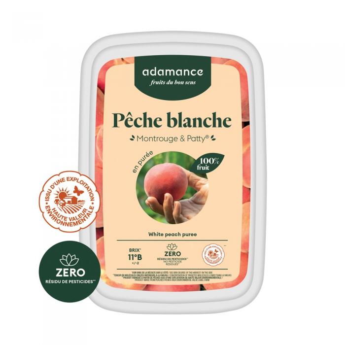 Peche blanche montrouge et patty en puree 1kg par Adamance