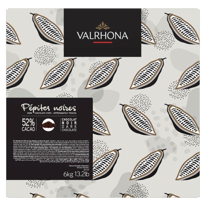 Pepites noires 52% par Valrhona