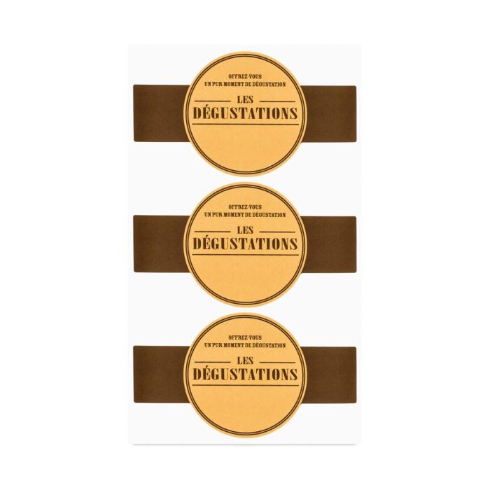 etiquette tablette les degustations par valrhona