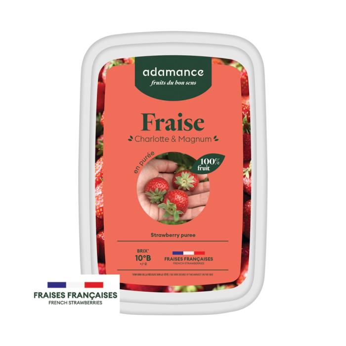 fraise charlotte et magnum en puree 1kg par adamance