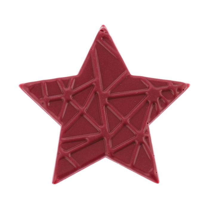 etoile relief framboise par chocolatree