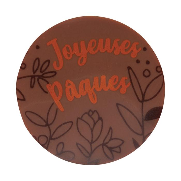 rond joyeuses pâques fleurs par chocolatree