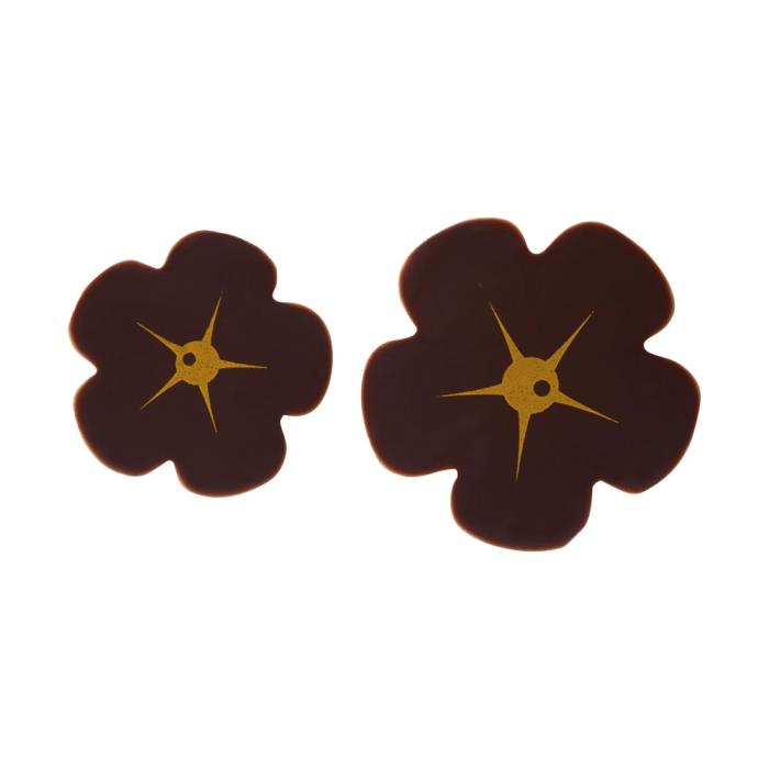 fleur noir et jaune 2 tailles par chocolatree