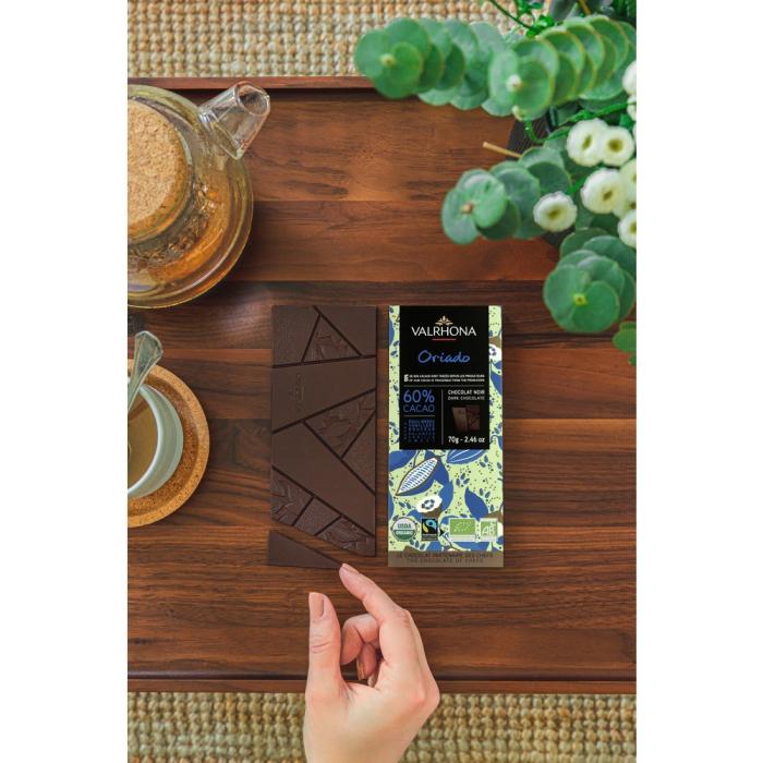 tablette chocolat noir bio oriado 60 par valrhona