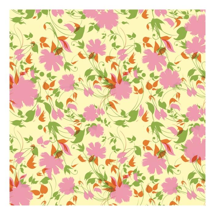 transfert feuilles rose orange par chocolatree