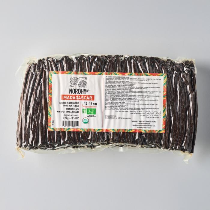 gousses vanille noire madagascar bio 14 15cm par norohy