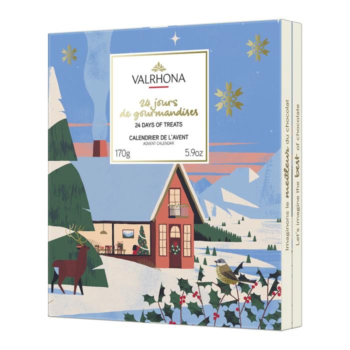 calendrier avent noel 170 gr par valrhona