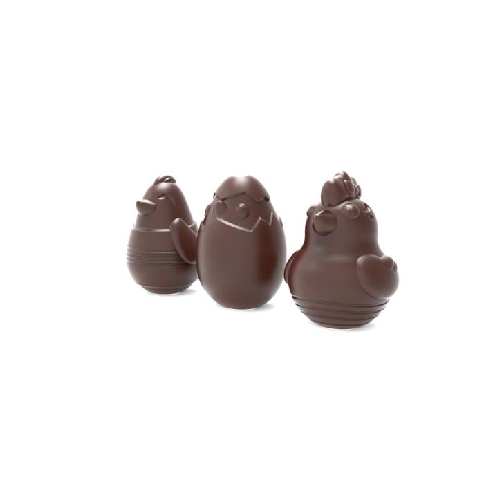 moule famille poussins par valrhona
