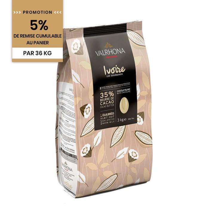 promotion chocolat blanc ivoire 35 36 kg par valrhona