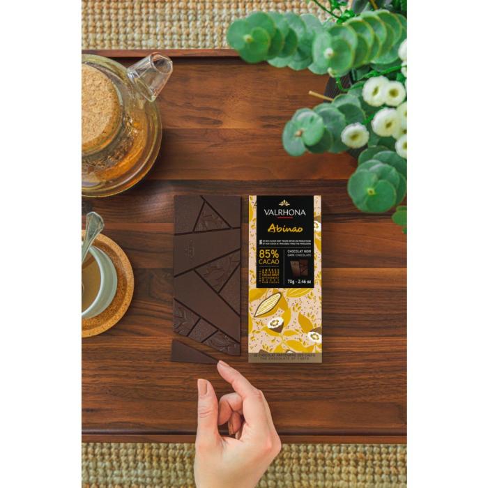 tablette chocolat noir abinao 85 par valrhona