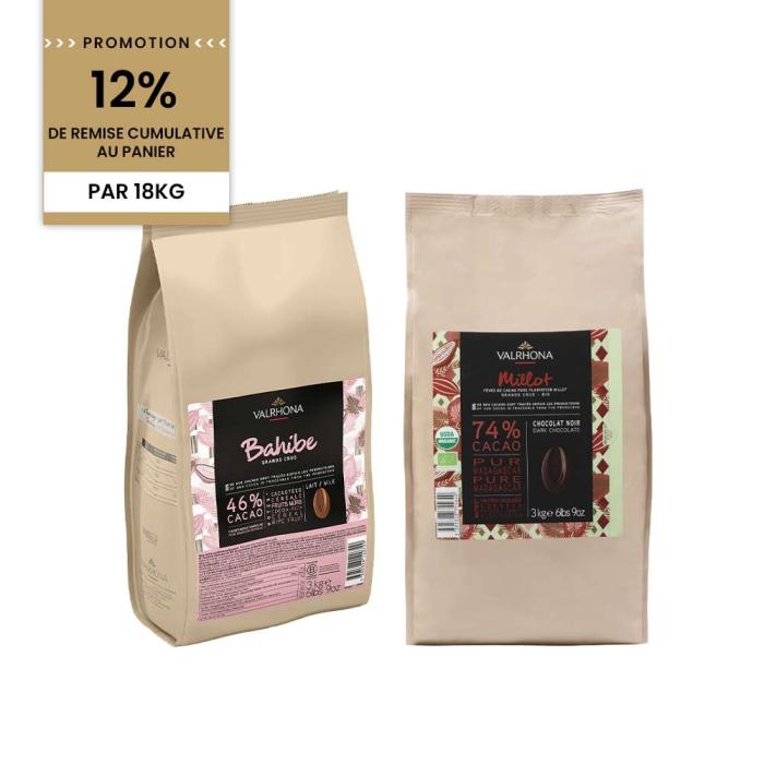 Promotion Bûches 18kg : Bahibe 46% / Millot 74%