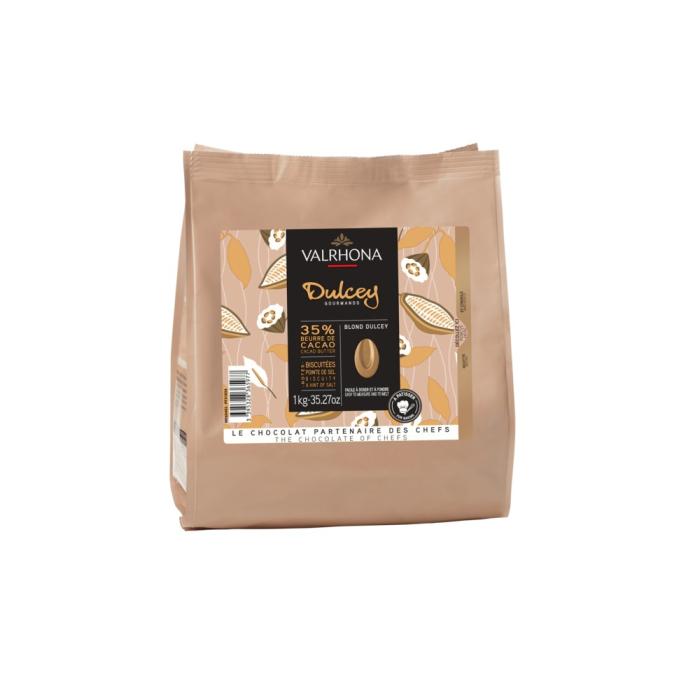 chocolat couleur blonde dulcey 35 par valrhona