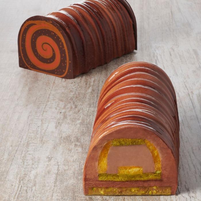 moule buche ondulation par valrhona