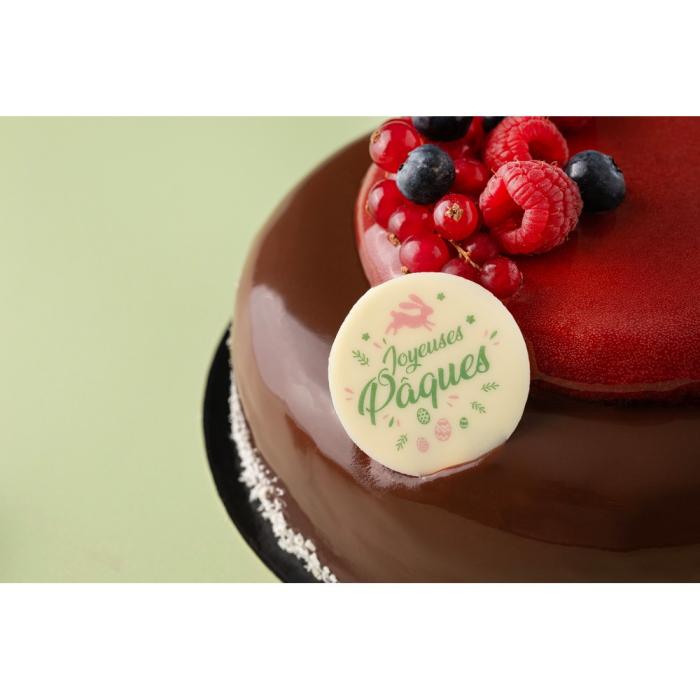 decor rond joyeuses paques lapin oeufs par chocolatree