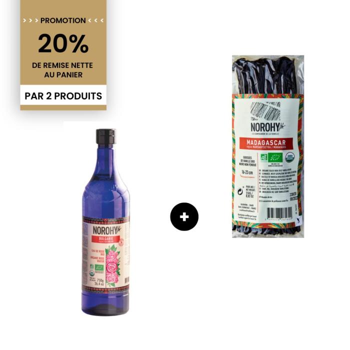 promotion gousses madagascar 250 g eau rose 750 g par norohy