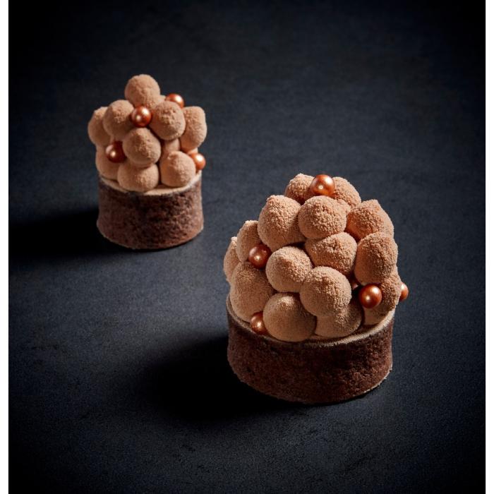 fonds tarte petits ronds sucres cacao par la rose noire