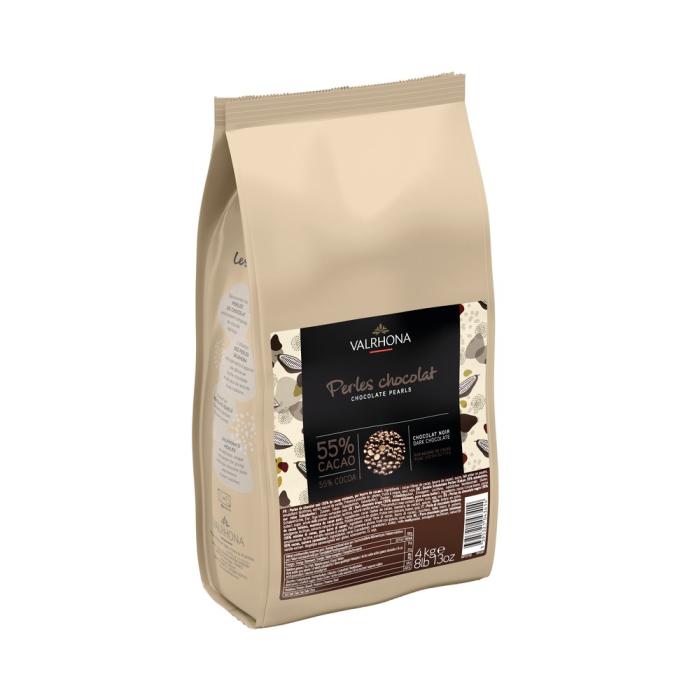 perles chocolat noir 55 par valrhona