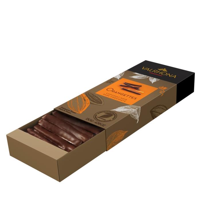 ballotin orangettes 130 g par valrhona