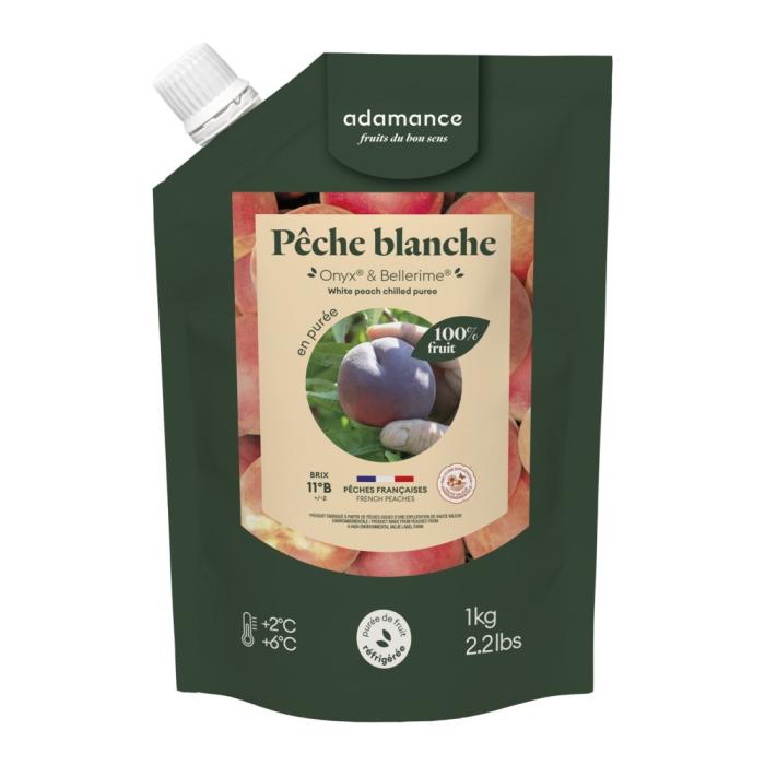 peche blanche onyx bellerime puree refrigeree 2x1 kg par adamance